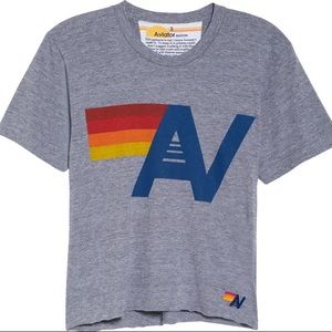 NWT Aviator Nation Logo Boyfriend Tee sz M